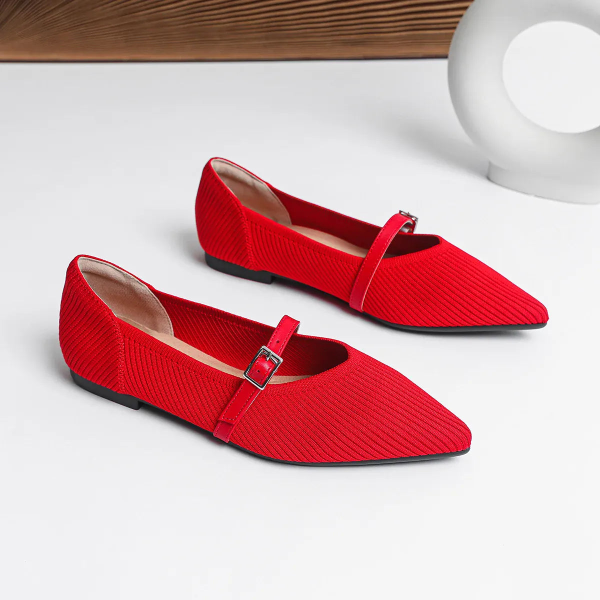 KissICON Red / 39 Flat Shoes for Women's Spring and Autumn New