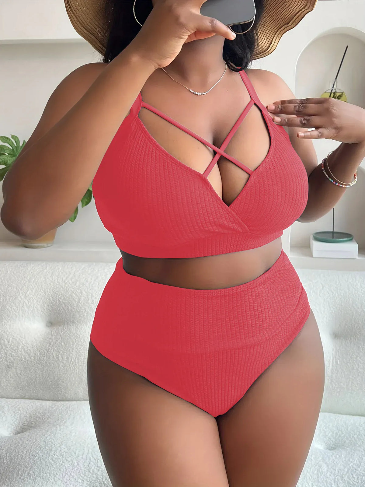KissICON Red / 4XL Bikinis Set – Curve Waist