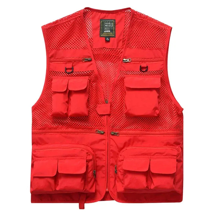 Mens Thin MultiPocket Outdoor Vest for All Seasons