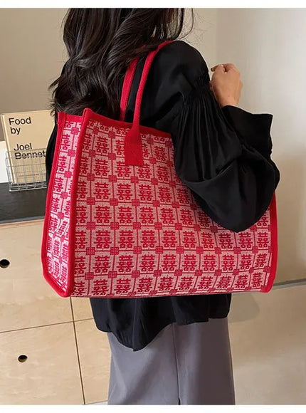 KissICON Red Bridal Tote – Wedding Work Purse