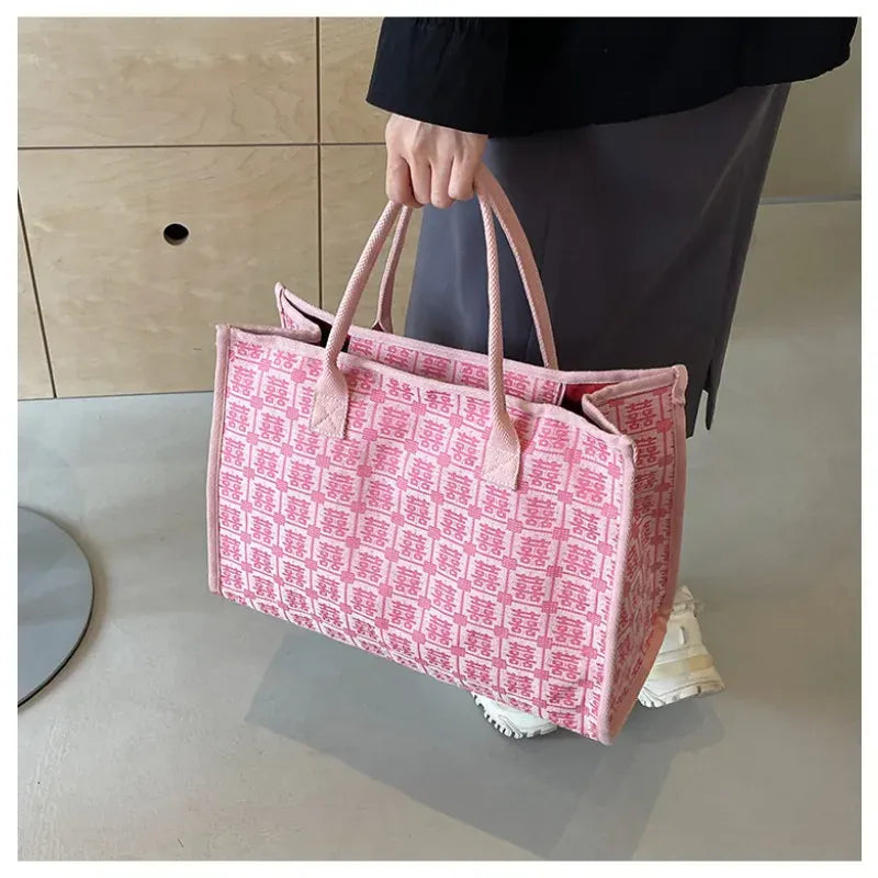 KissICON Red Bridal Tote – Wedding Work Purse