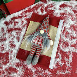 KissICON Red Christmas decoration,faceless old man, refrigerator, household appliances, handle, microwave oven, dishwasher, kitchen furniture