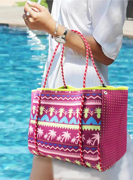 KissICON Red Fashionable Large-capacity Durable Tote – Women's Outing