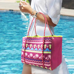 KissICON Red Fashionable Large-capacity Durable Tote – Women's Outing