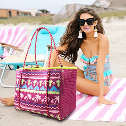 KissICON Red Fashionable Large-capacity Durable Tote – Women's Outing