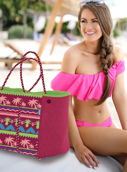 KissICON Red Fashionable Large-capacity Durable Tote – Women's Outing