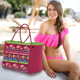 KissICON Red Fashionable Large-capacity Durable Tote – Women's Outing
