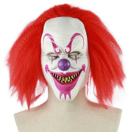 KissICON Red Halloween Costume Mask Scary Party Latex Clown Mask