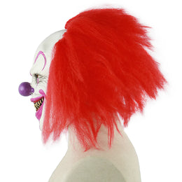 KissICON Red Halloween Costume Mask Scary Party Latex Clown Mask