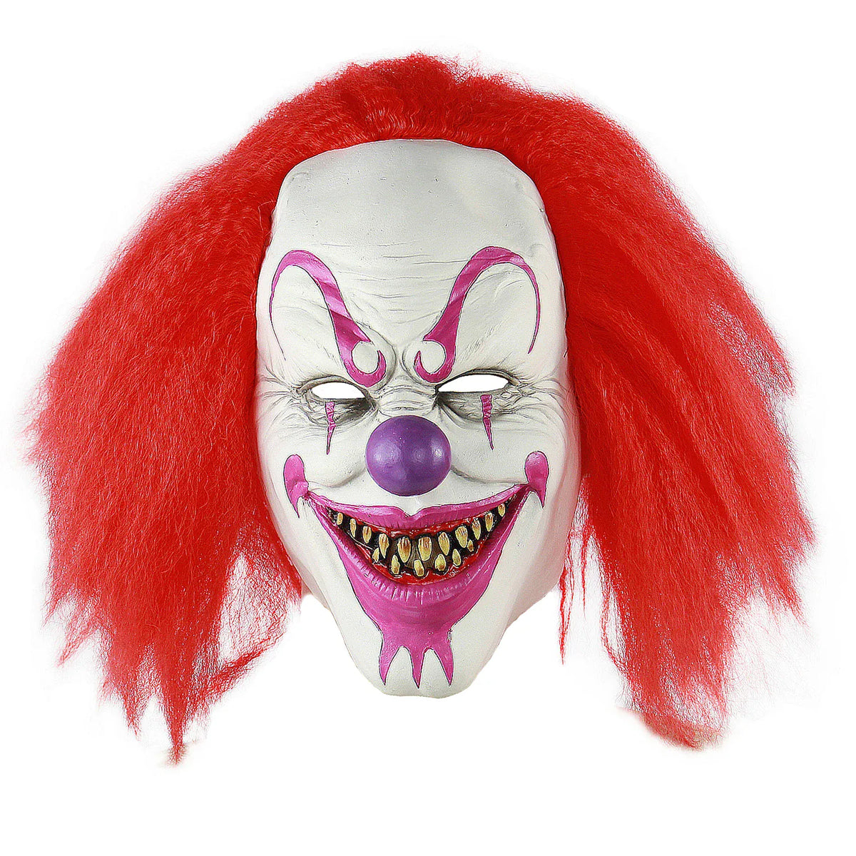 KissICON Red Halloween Costume Mask Scary Party Latex Clown Mask