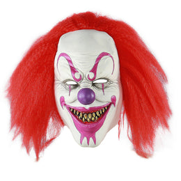 KissICON Red Halloween Costume Mask Scary Party Latex Clown Mask