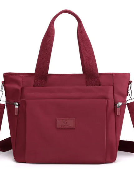 KissICON Red Hand Bags Designers Handbags Nylon Shoulder Top-handle