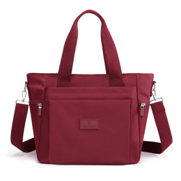 KissICON Red Hand Bags Designers Handbags Nylon Shoulder Top-handle