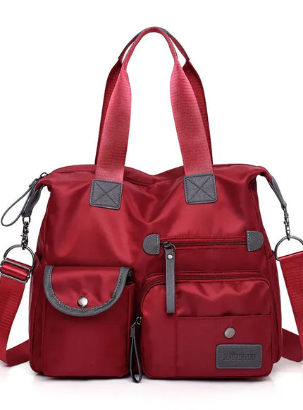 KissICON Red Handbag – Women's Waterproof Shopping