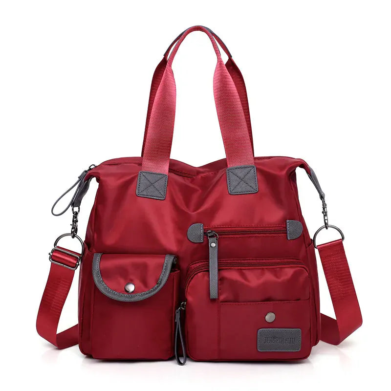 KissICON Red Handbag – Women's Waterproof Shopping