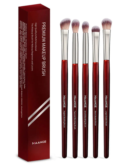 KissICON Red KissIcon Maange 5pcs Eye Shadow Brush Set -