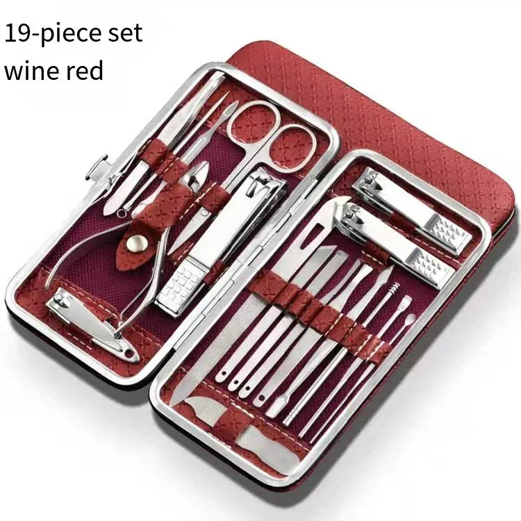 KissICON Red KissIcon Nail Art 19 Piece Tools Set All