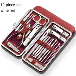 KissICON Red KissIcon Nail Art 19 Piece Tools Set All
