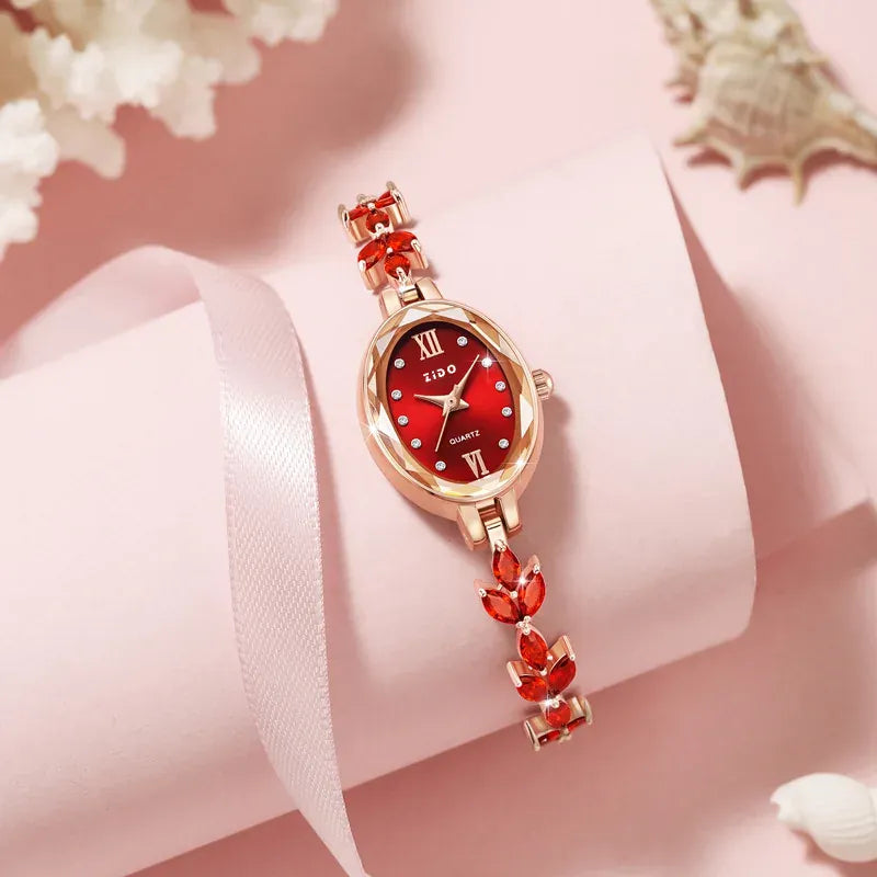 KissICON Red KissIcon UTHAI V22 Womens Watch Diamond Inlaid -