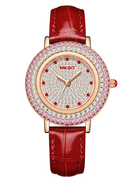 KissICON Red KissIcon UTHAI W43 Quartz Watch - Diamond Crystal
