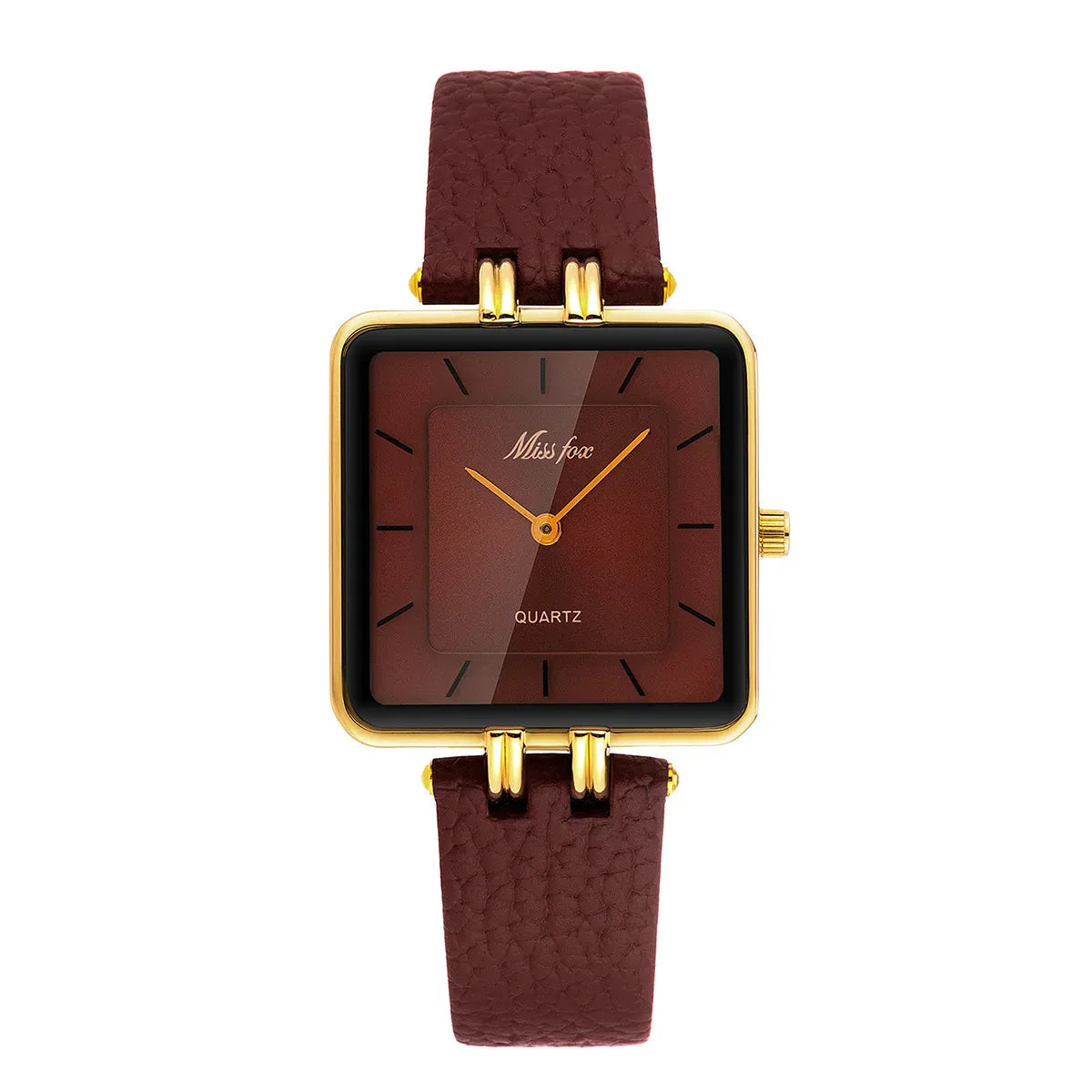 KissICON Red KissIcon Women Watch - Wine Red Square Waterproof