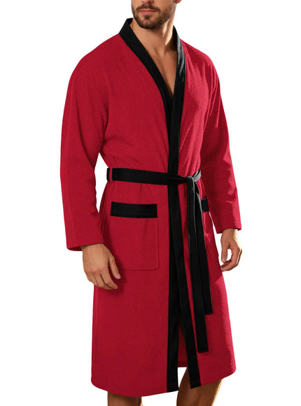 KissICON Red / M / China Mainland Luxurious Soft Kimono Robe Comfort for Home  Hotel