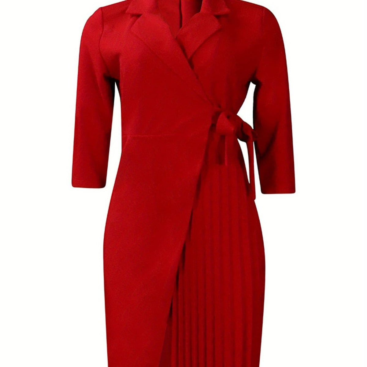 jkthpu-45 Red / UK 16 Chic Plus Size Fashion Strap Waist Compression Dress