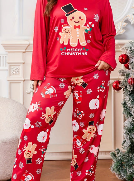 KissICON Red / UK 18 Cozy Curve Gingerbread Santa Pjs