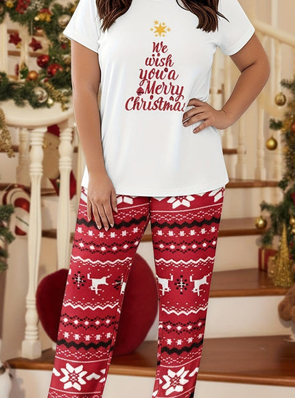 KissICON Red / UK 18 Curve Christmas Tree Letter Snowflake Fair Isle