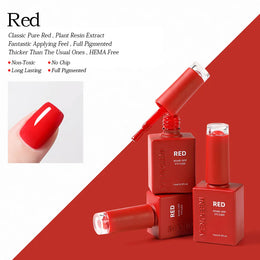 KissICON Red Vendeeni Gel Polish 15ml Soak Off UV LED