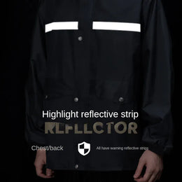 KissICON Reflective Motorcycle Rain Suit Full Body Storm Protection
