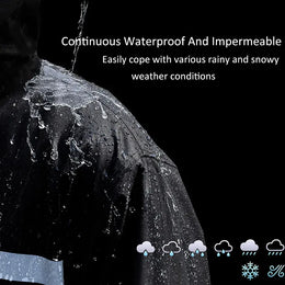 KissICON Reflective Weatherproof Full Body Rain Suit for Riding