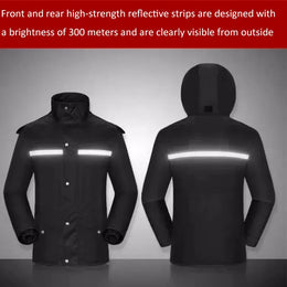 KissICON Reflective Weatherproof Full Body Rain Suit for Riding