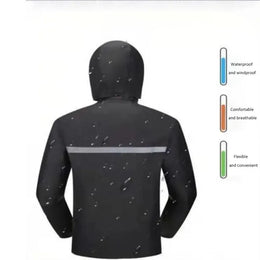 KissICON Reflective Weatherproof Full Body Rain Suit for Riding