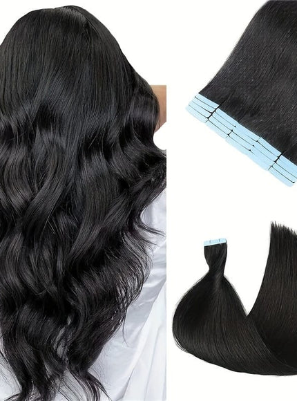 KissICON Remy Straight Tape In Hair Extensions 18 26