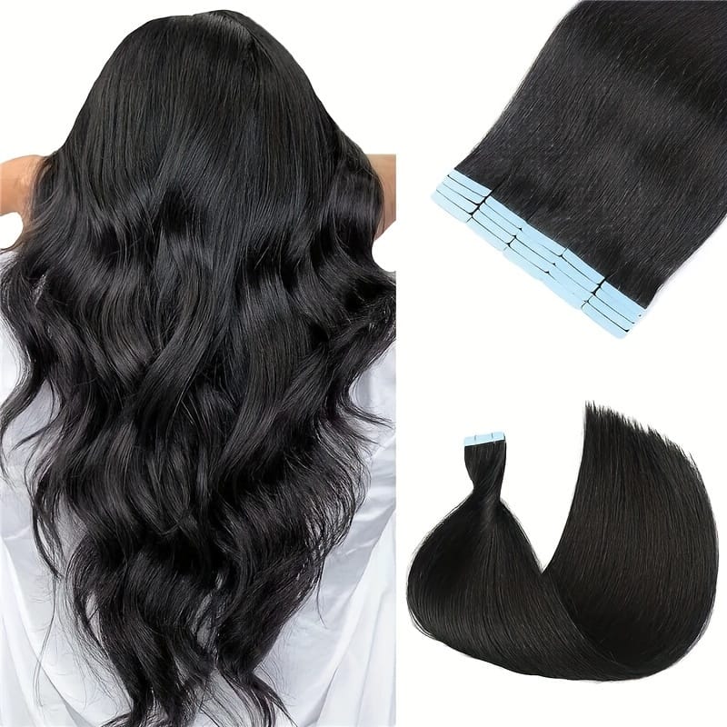 KissICON Remy Straight Tape In Hair Extensions 18 26