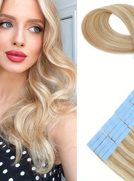 KissICON Remy Straight Tape In Hair Extensions 18 26