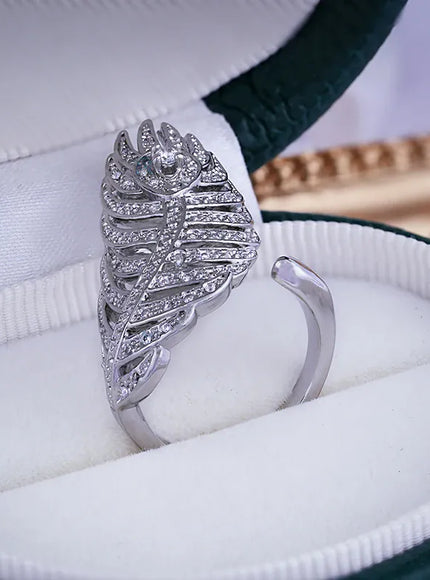 KissICON resizable KissIcon 925 Silver Ring For Women - Adjustable Zircon