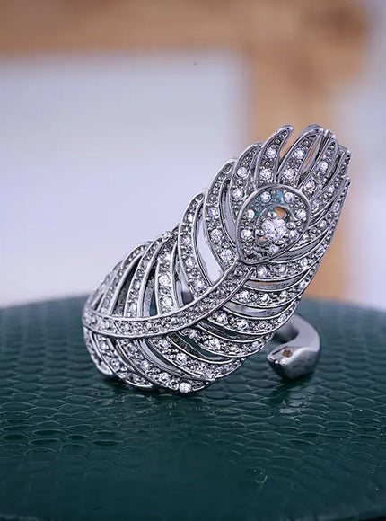 KissICON resizable KissIcon 925 Silver Ring For Women - Adjustable Zircon