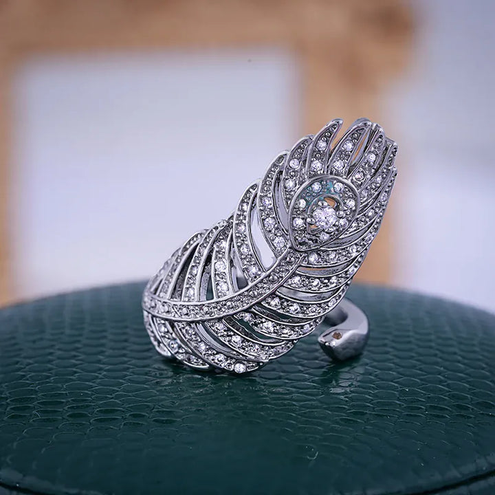 KissIcon 925 Silver Ring For Women - Adjustable Zircon