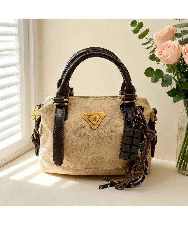 Dropshipman Retro casual women's single-shoulder leather handbag, handmade leather crossbody bag