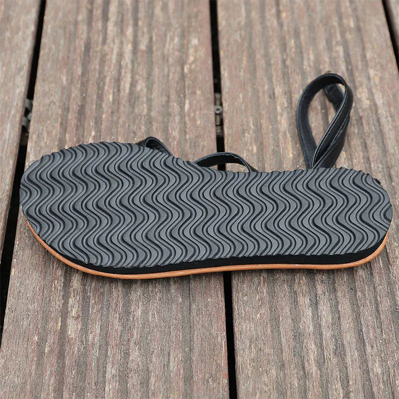 KissICON Retro Cross-Tied Flat Sandals for Women 2025 Summer