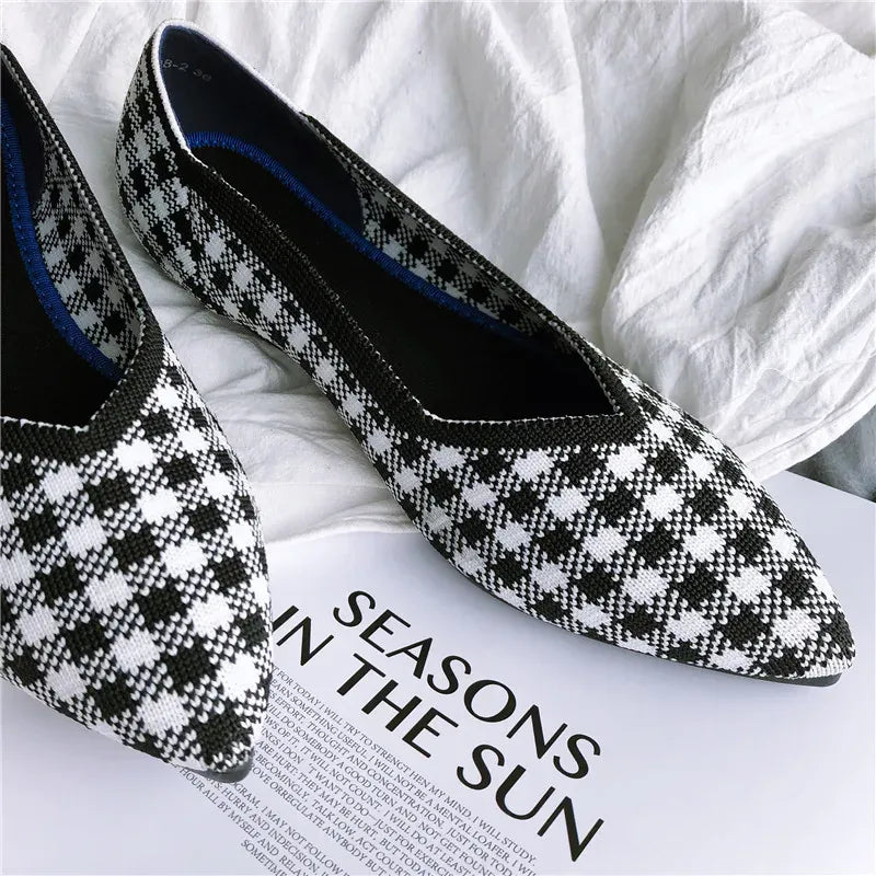 KissICON Retro Elegant Flat Shoes Women 2021 Spring Autumn