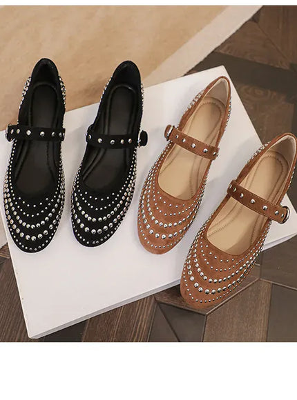 KissICON Retro Flat Shoes for Women Autumn Winter New