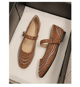 KissICON Retro Flat Shoes for Women Autumn Winter New