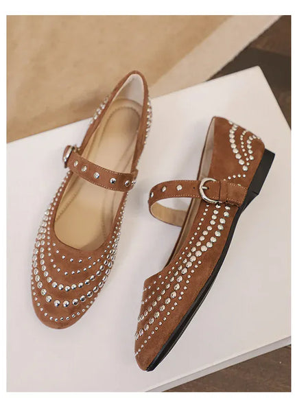 KissICON Retro Flat Shoes for Women Autumn Winter New