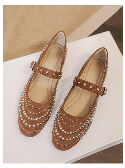 KissICON Retro Flat Shoes for Women Autumn Winter New