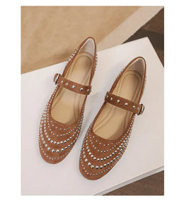 KissICON Retro Flat Shoes for Women Autumn Winter New