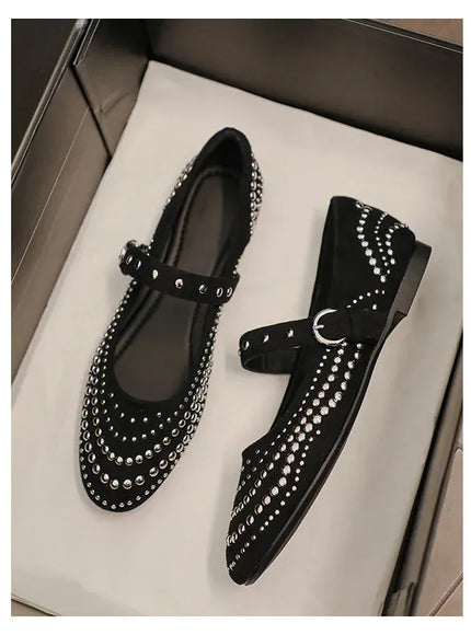KissICON Retro Flat Shoes for Women Autumn Winter New