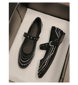 KissICON Retro Flat Shoes for Women Autumn Winter New